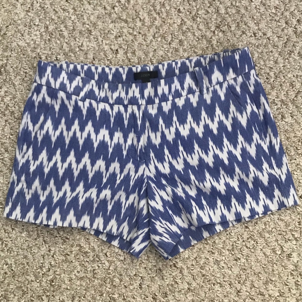 J. Crew Zig Zag Cotton Shorts